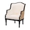 Bali & Pari Elizette Traditional French Beige Fabric and Black Finished Wood Accent Chair 238-13384-ZORO - alternate 1